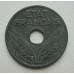 Монета 20 сантимов 1944 год Франция.